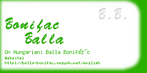 bonifac balla business card